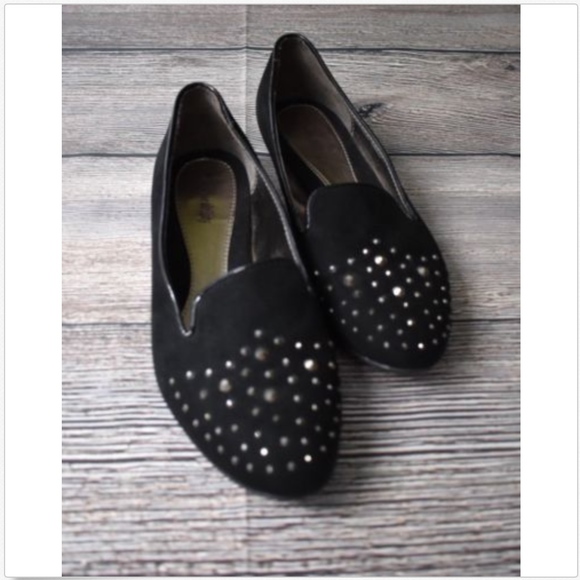 Sole Sensibility - Black Chrome Studded Flats - Picture 3 of 6